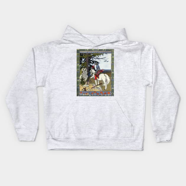 Prince Ivan, The Firebird and the Gray Wolf - Ivan Bilibin Kids Hoodie by forgottenbeauty